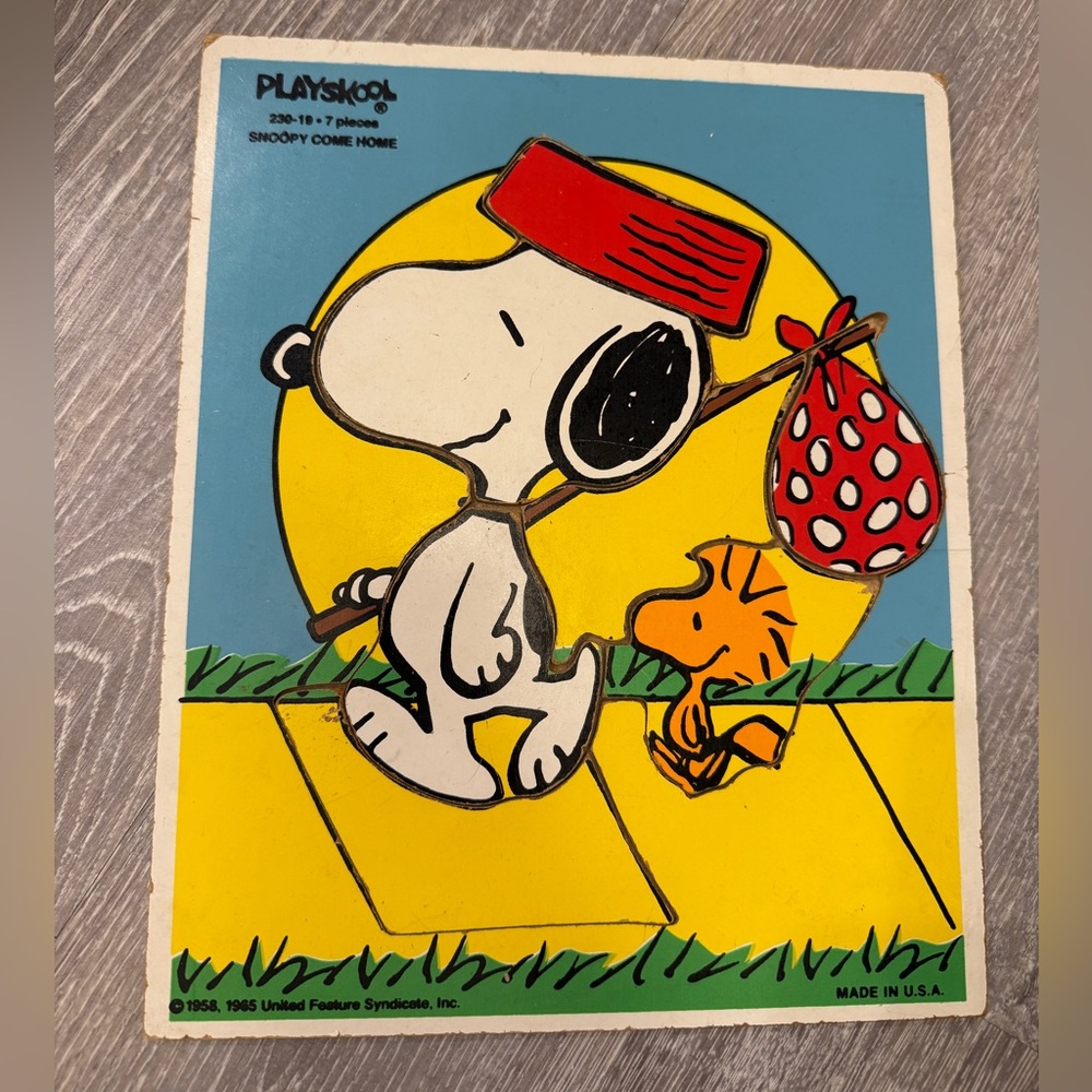 Vintage wood PLAYSKOOL puzzle